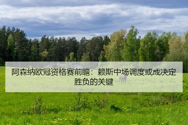 阿森纳欧冠资格赛前瞻：赖斯中场调度或成决定胜负的关键